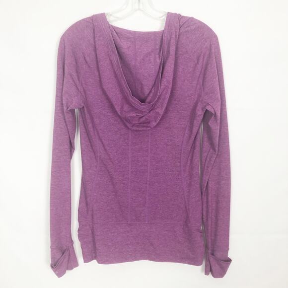 Zella Long Sleeve Scoop Neck Hooded Purple Athletic Top Size S - Picture 6 of 10